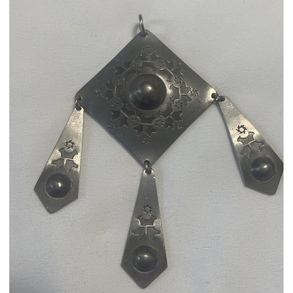 Vintage Rolf Buodd‎ Norsk Pewter Pendant Modernist Norwegian Signed